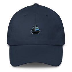 Sailboat Hat (Black Embroidery)