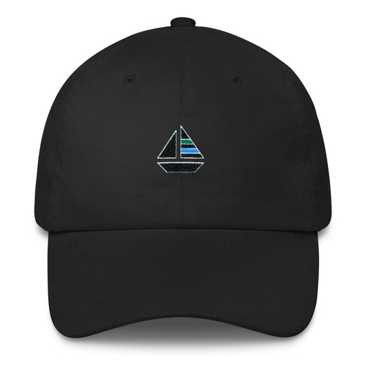 Sailboat Hat (Black Embroidery)